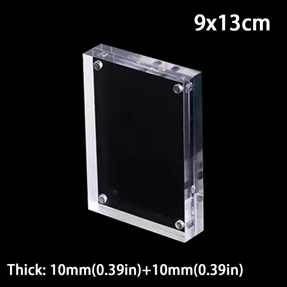 Akrylowa ramka na zdjęcia z magnesem na lodówkę i biurko X13cm 10 10mm thick