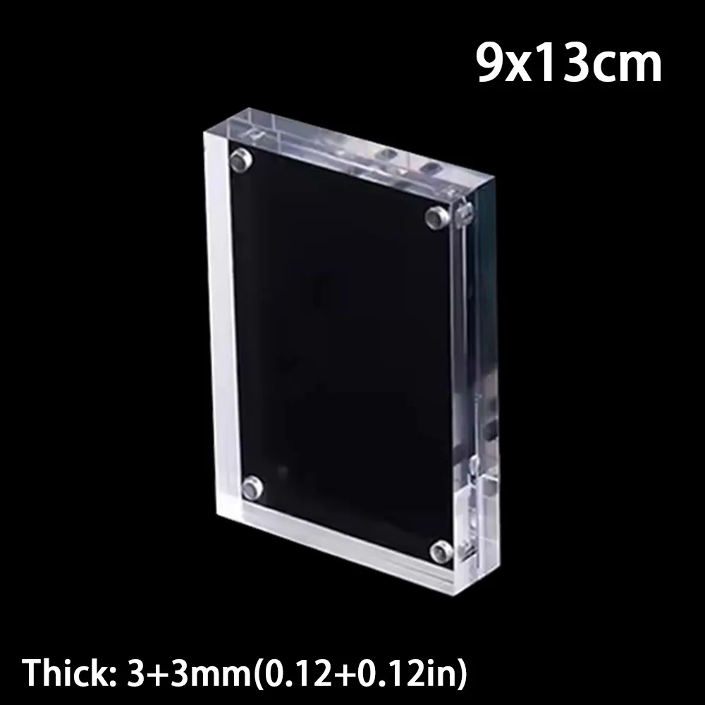 Akrylowa ramka na zdjęcia z magnesem na lodówkę i biurko X13cm 3 3mm thick