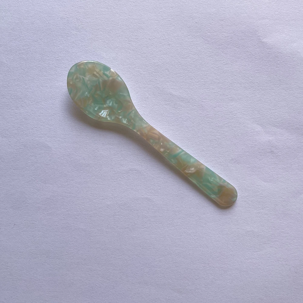 Akrylowe łyżeczki do deserów i kawy, 11 cm Armijna zieleń