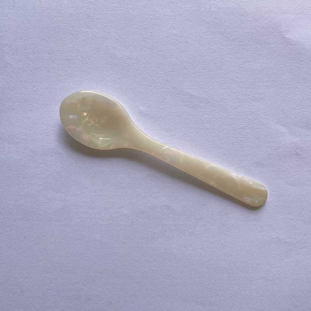 Akrylowe łyżeczki do deserów i kawy, 11 cm Jasnożółty