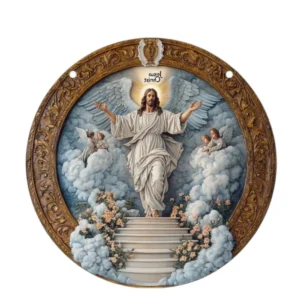 Akrylowy łapacz słońca z motywem religijnym Jezus zawieszka ścienna Fioletowy/фиолетовый