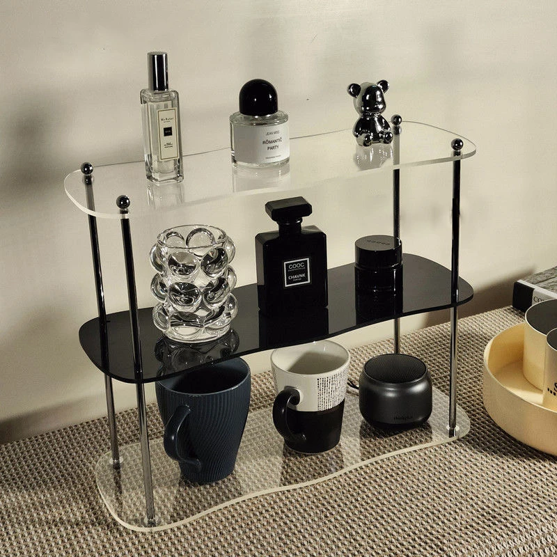 Akrylowy organizer 3 warstwy na perfumy biżuterię i kosmetyki Burgundia