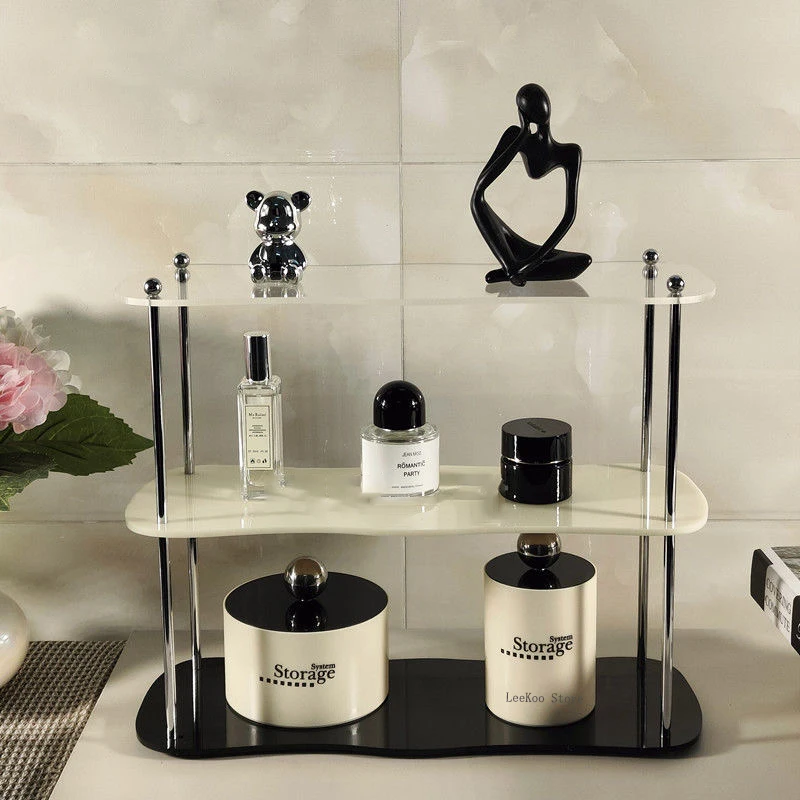 Akrylowy organizer 3 warstwy na perfumy biżuterię i kosmetyki Fioletowy/фиолетовый
