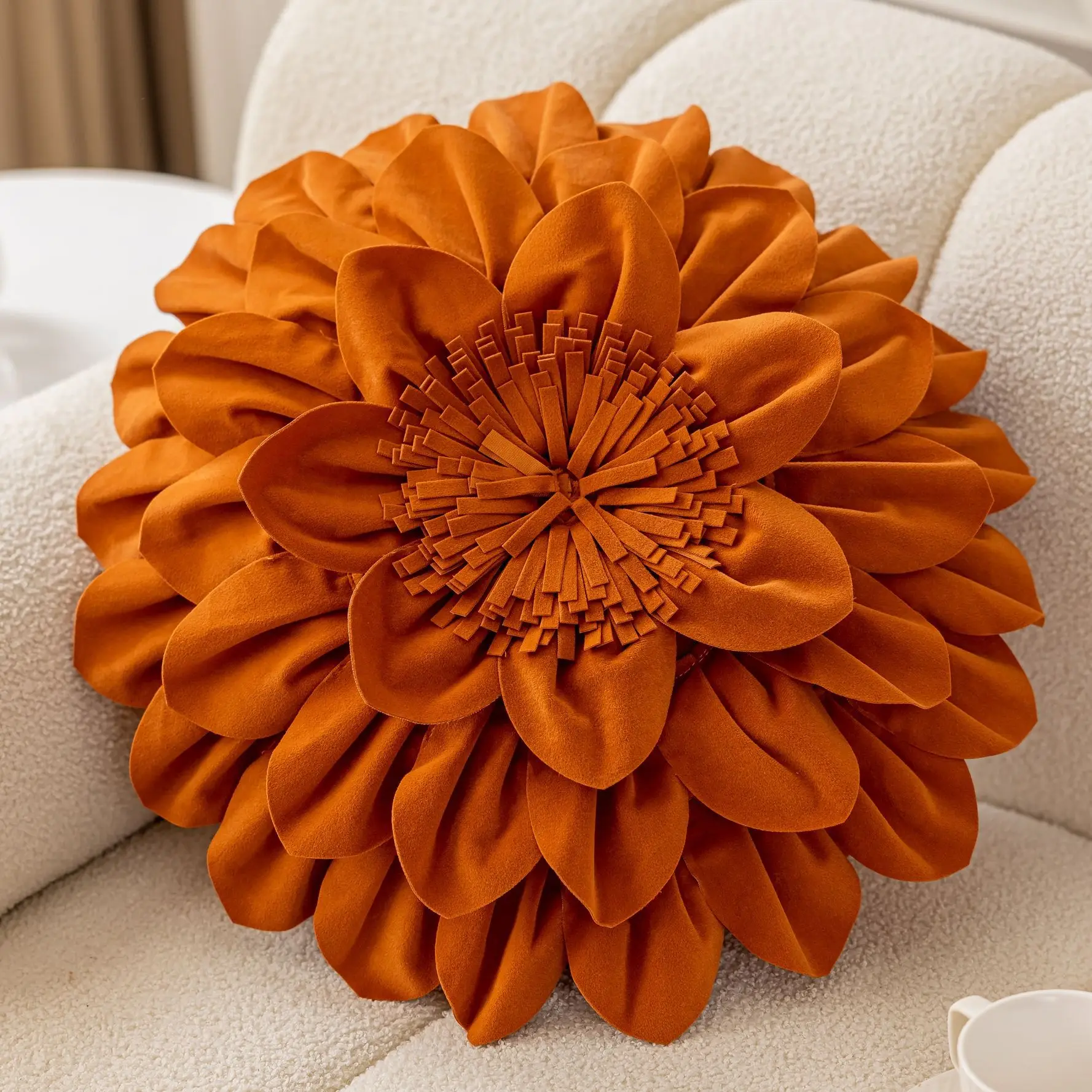 Aksamitna poszewka w kwiaty ręcznie robiona luksusowa sofa 45x45 cm Lawenda
