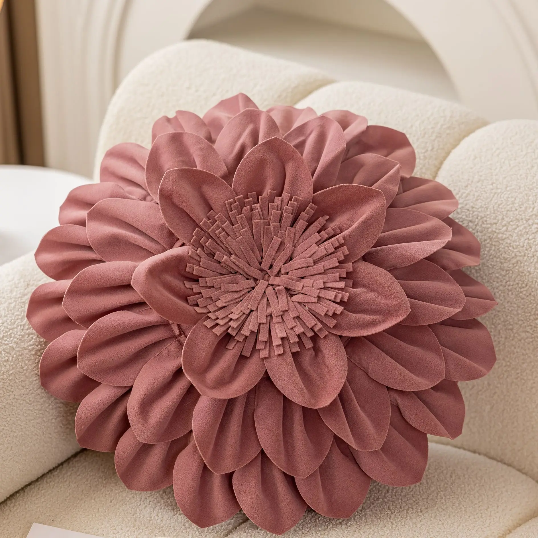Aksamitna poszewka w kwiaty ręcznie robiona luksusowa sofa 45x45 cm Szary