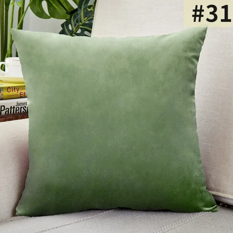 Aksamitna poszewka na poduszkę miękka dekoracyjna sofa samochód 40x40 cm Mięta