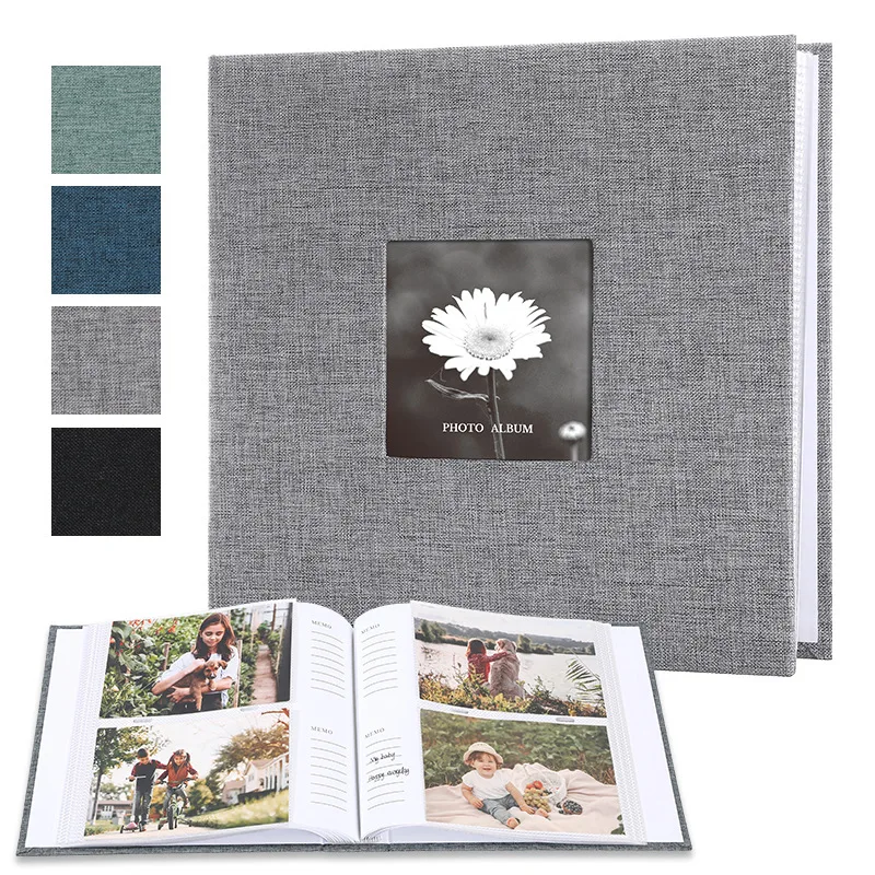 Album na zdjęcia 6 cali w lnianej okładce 200/300 szt. Niebieski