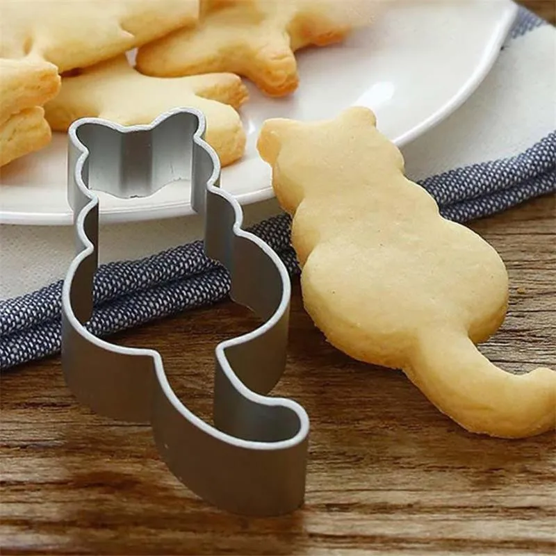 Aluminiowa foremka do wykrawania ciastek w kształcie kota