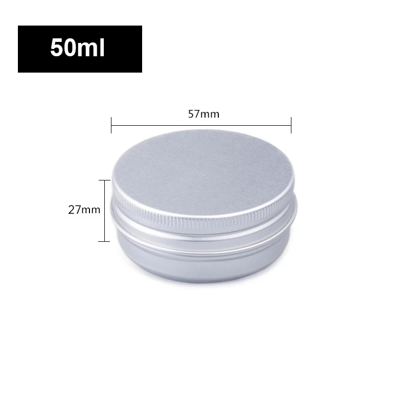 Aluminiowe puszki na przyprawy i kosmetyki z zakrętką 50ml