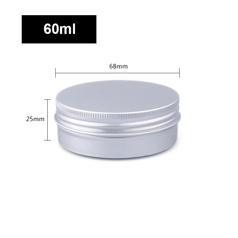 Aluminiowe puszki na przyprawy i kosmetyki z zakrętką 60ml
