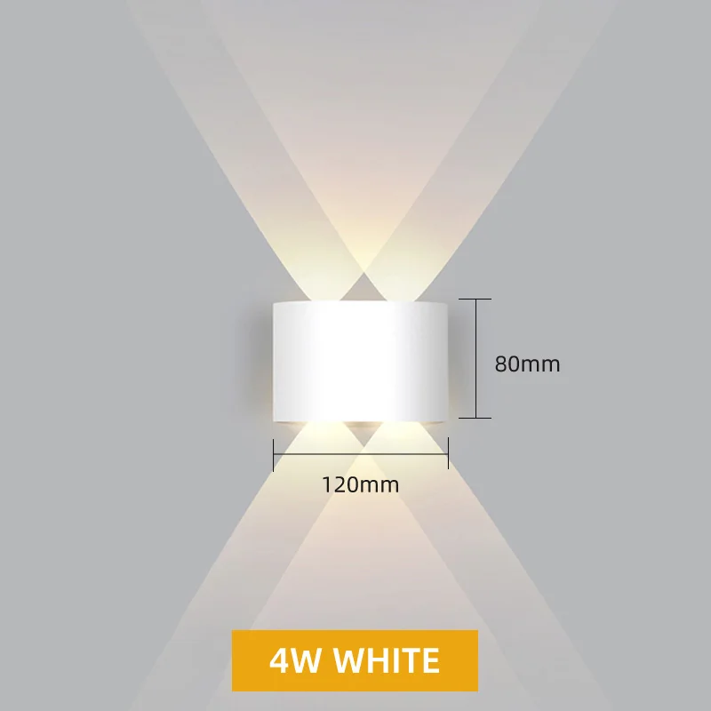 Aluminiowy kinkiet LED IP65 zewnętrzny – oświetlenie schodów i ogrodu Czerwony