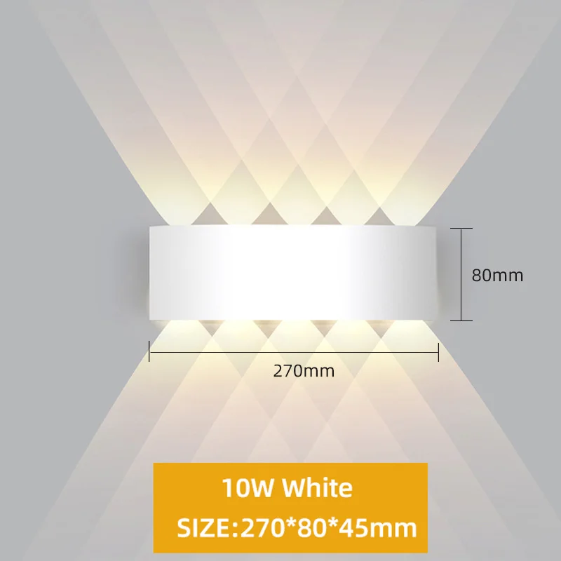 Aluminiowy kinkiet LED IP65 zewnętrzny – oświetlenie schodów i ogrodu Srebrny