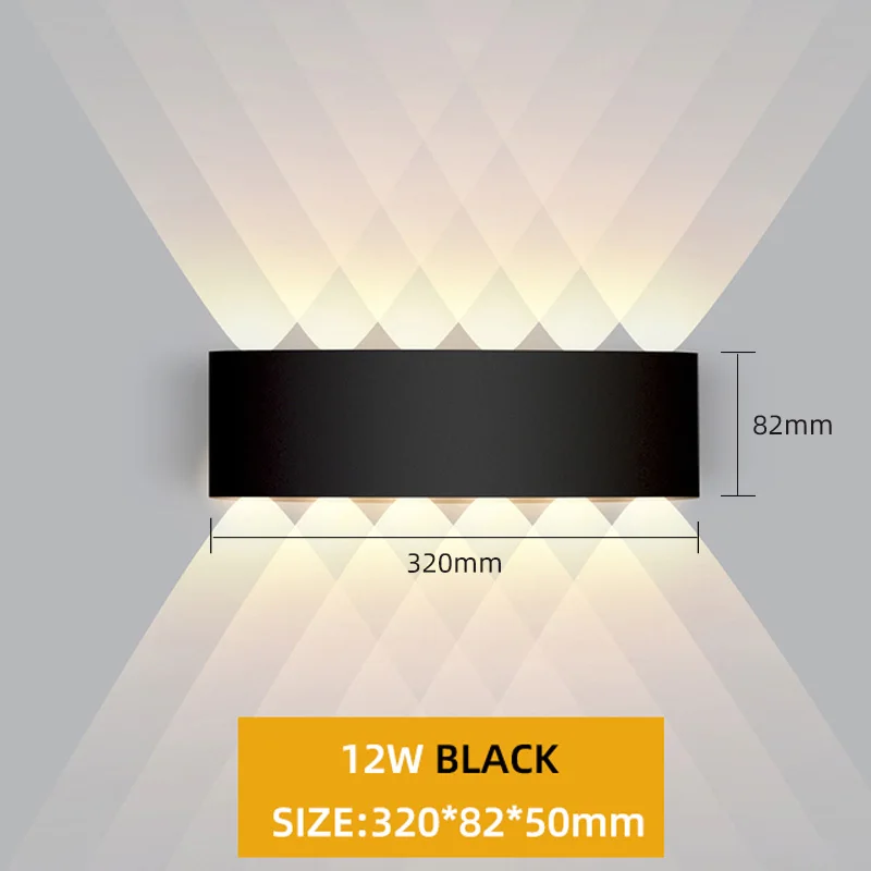 Aluminiowy kinkiet LED IP65 zewnętrzny – oświetlenie schodów i ogrodu Złoto