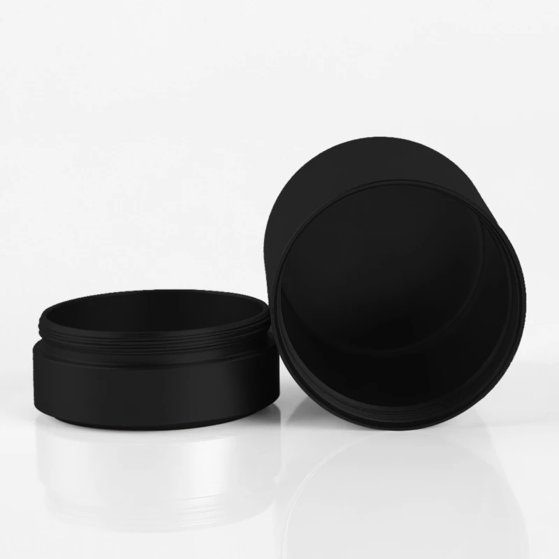 Aluminiowy szczelny pojemnik na zioła i przyprawy 60 ml Czarny