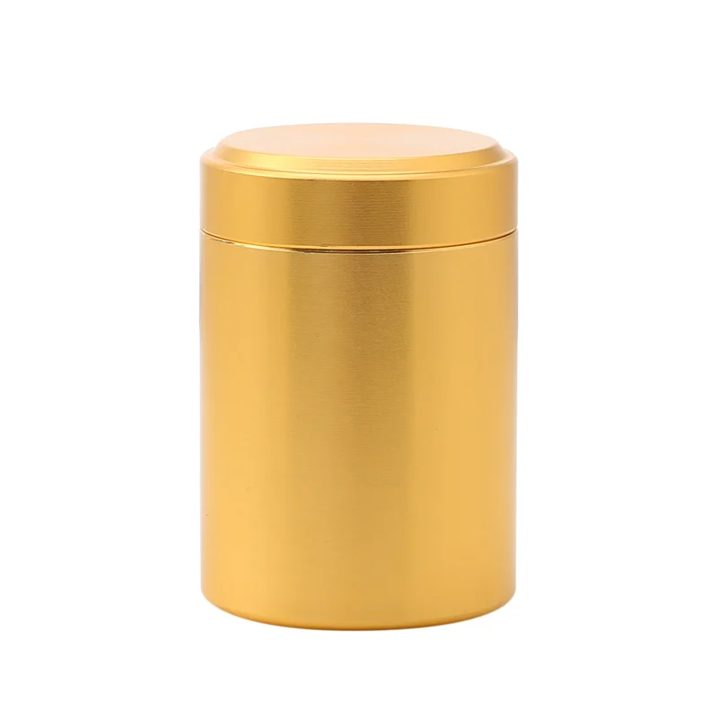 Aluminiowy szczelny pojemnik na zioła i przyprawy 60 ml Złoty