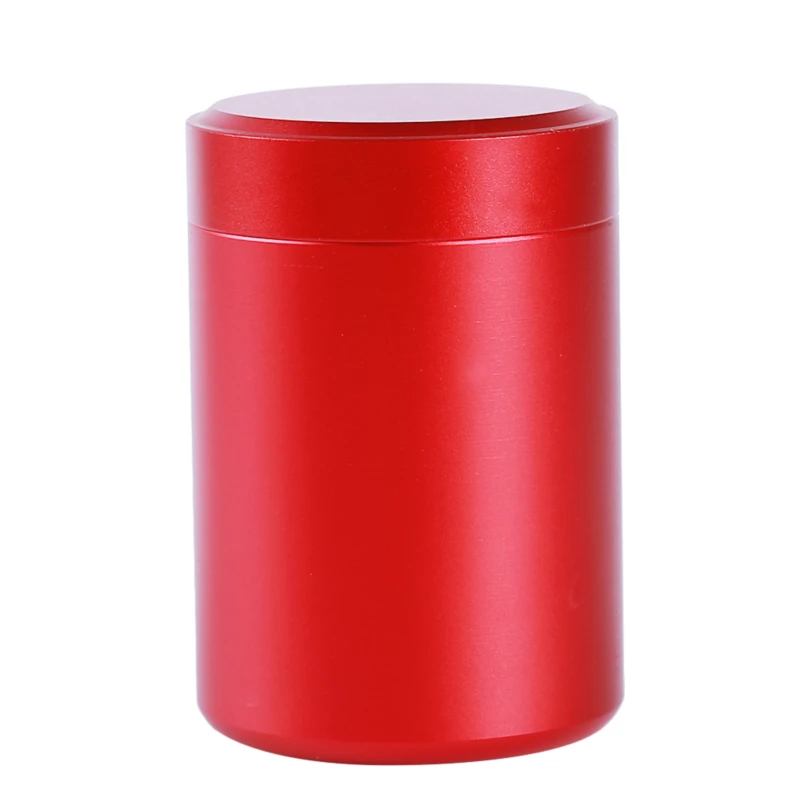 Aluminiowy szczelny pojemnik na zioła i przyprawy 60 ml Czerwony