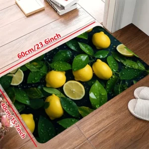 Antypoślizgowa mata kuchenna Cytryna i Limonka do prania 40x60cm