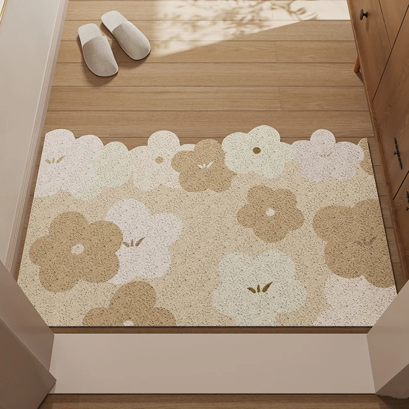 Antypoślizgowa wycieraczka i dywanik do przedpokoju zmywalny Sq gentle flowers