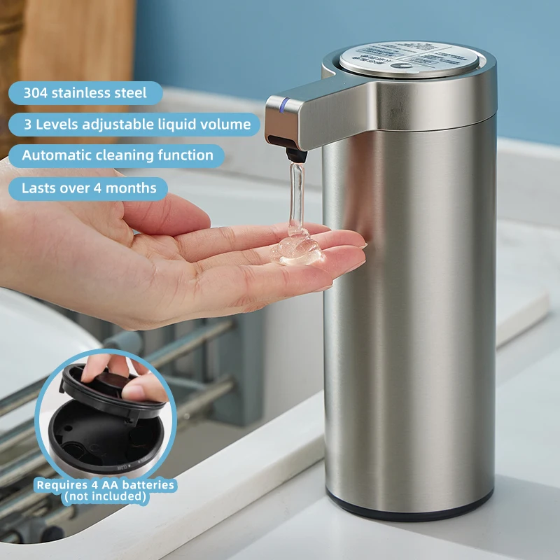 Automatyczny dozownik mydła z czujnikiem 270 ml ze stali X12drybatteryversion