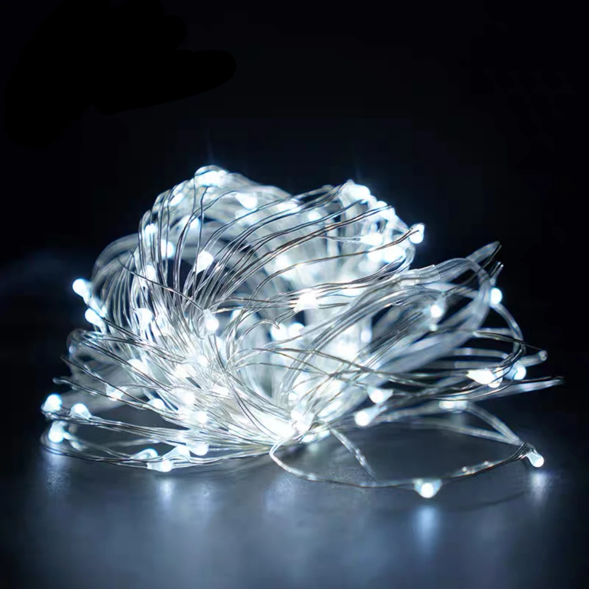 Bajkowe lampki LED na baterie do dekoracji stołu i domu Biały