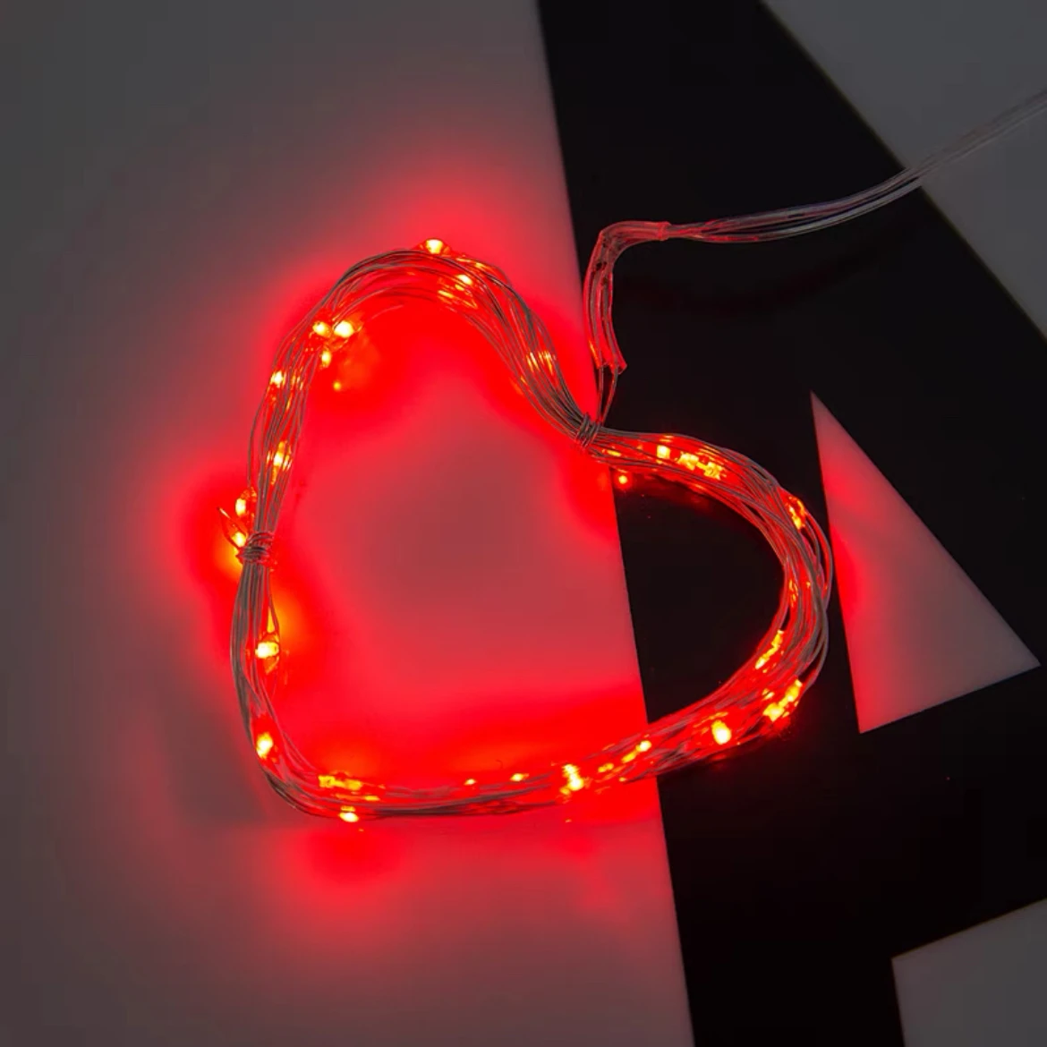 Bajkowe lampki LED na baterie do dekoracji stołu i domu Czerwony