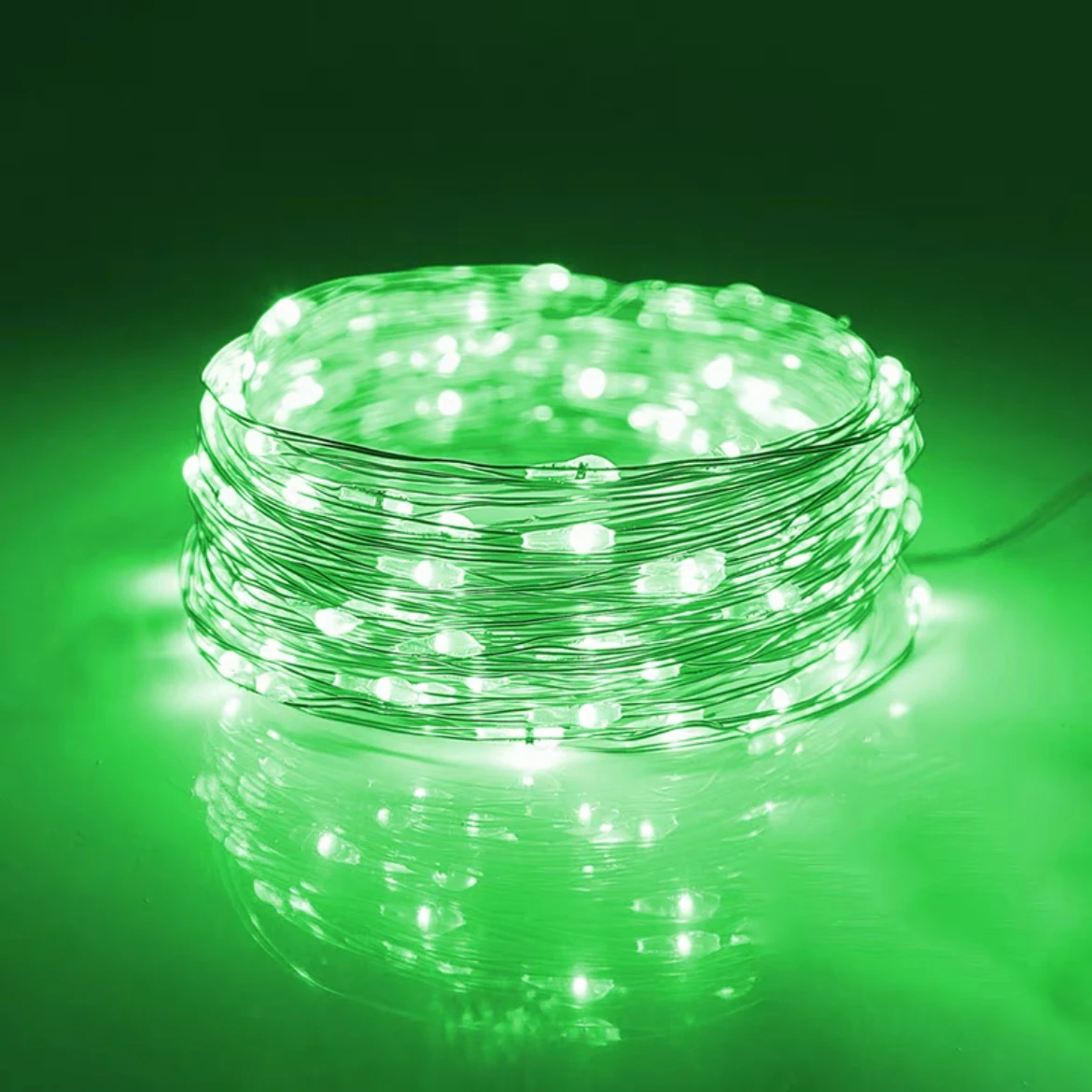 Bajkowe lampki LED na baterie do dekoracji stołu i domu Zielony