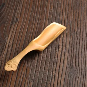 Bambusowa łyżeczka do herbaty w stylu Kung Fu Brązowy