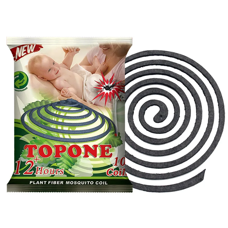 Naturalne bambusowe spirale odstraszające komary, 10 szt. Jasnoszary