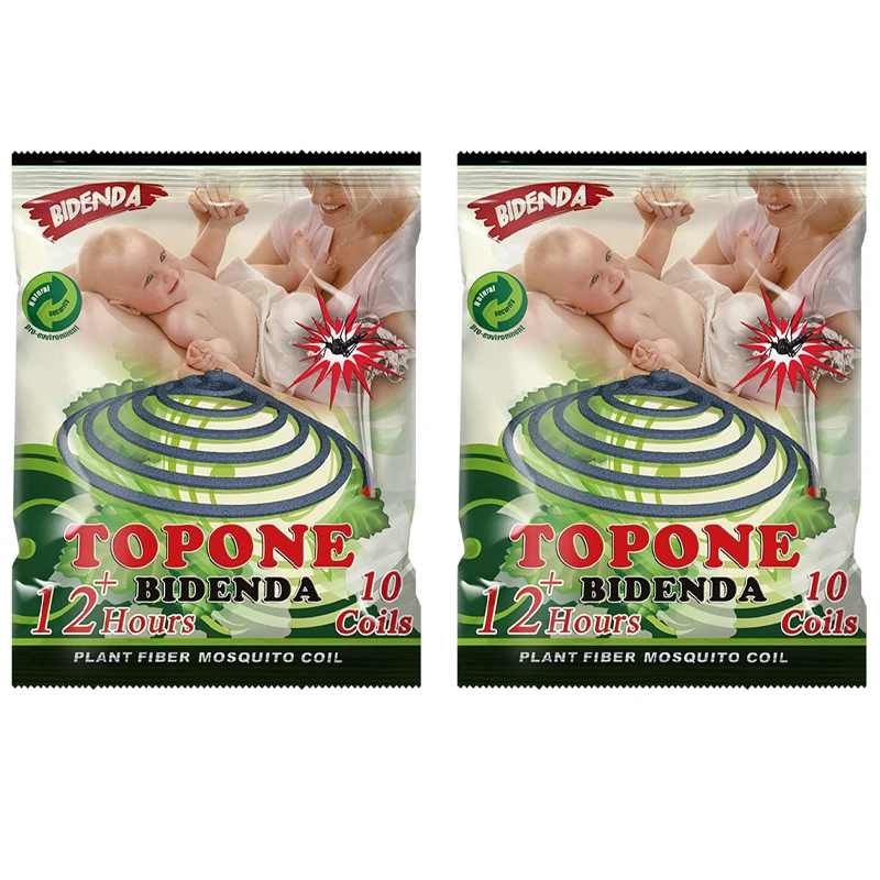 Naturalne bambusowe spirale odstraszające komary, 10 szt. Jasnozielony