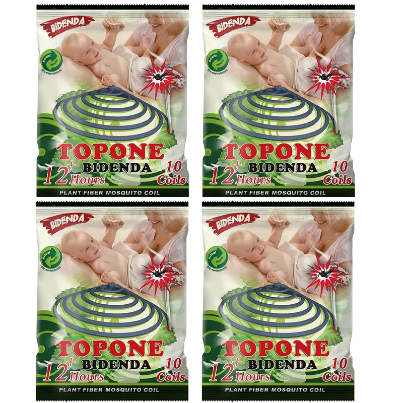 Naturalne bambusowe spirale odstraszające komary, 10 szt. Jasnożółty