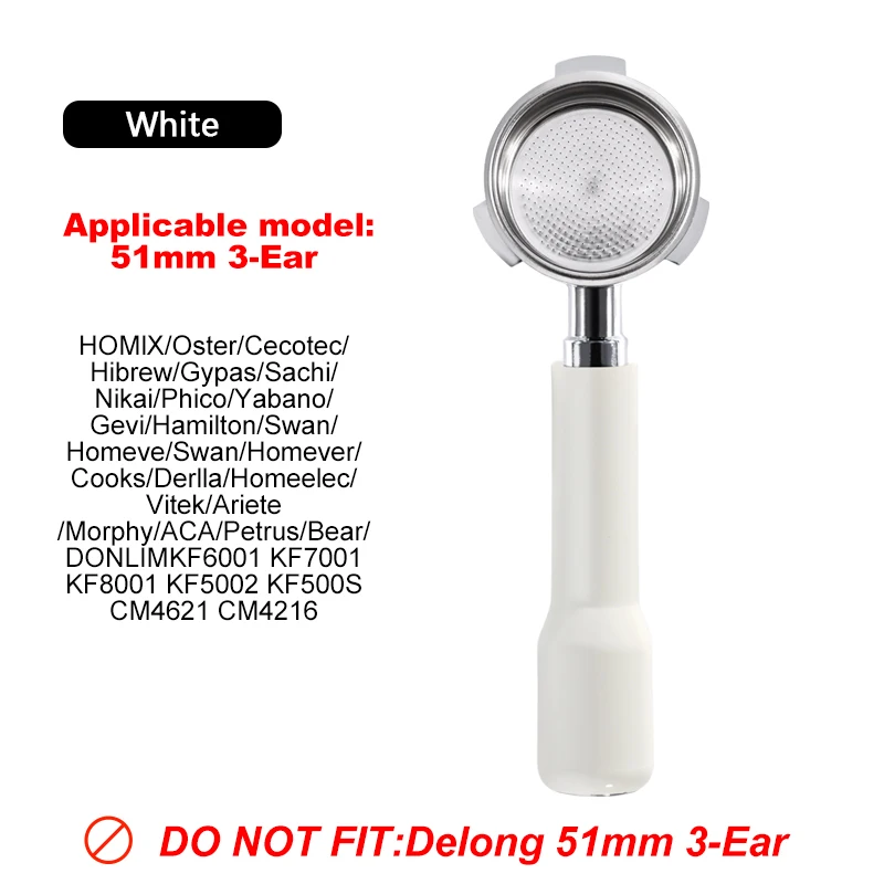 Bezdenowy portafilter 51 mm ze stali nierdzewnej do ekspresów Hibrew Cecotec Homix Brązowy