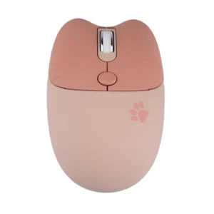 Bezprzewodowa mysz MOFii Cute Cat – cicha mysz do laptopa z regulacją DPI Khaki