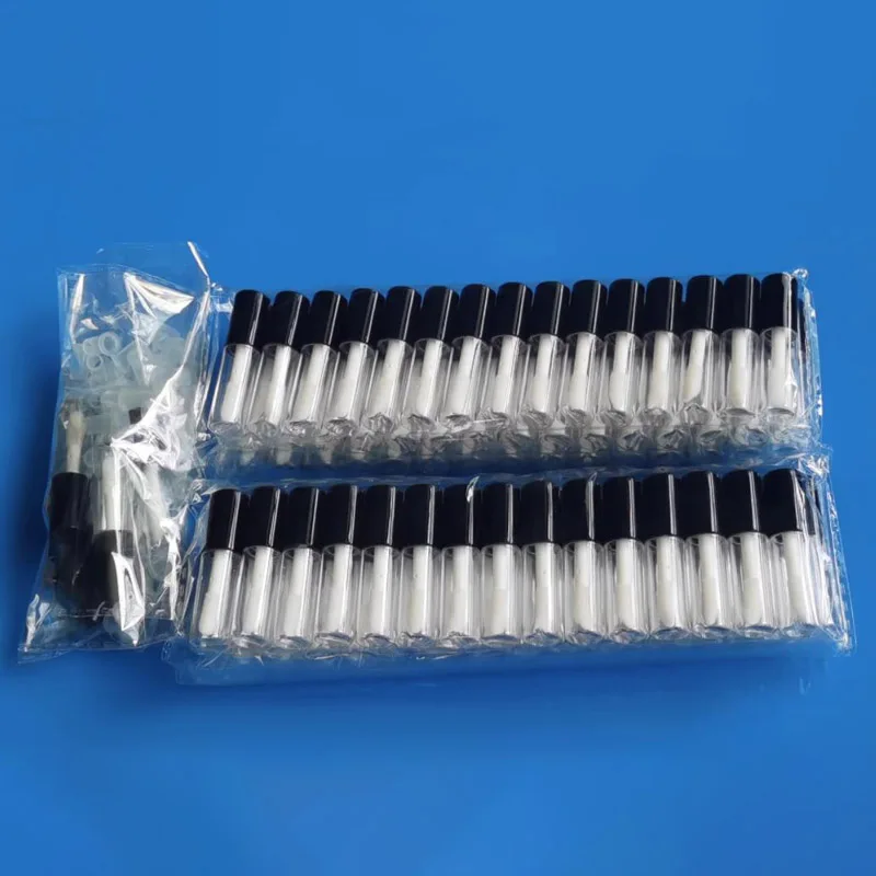Buteleczki na błyszczyk 1,2 ml z aplikatorem - zestaw DIY Czarny