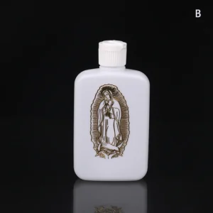 Butelka na wodę święconą 100 ml ze złotym krzyżem Marynarka