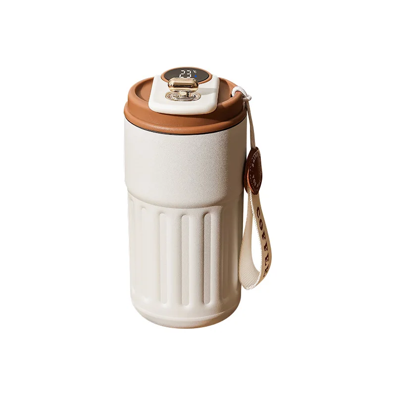 Butelka termiczna z wyświetlaczem temperatury 450 ml Czarny