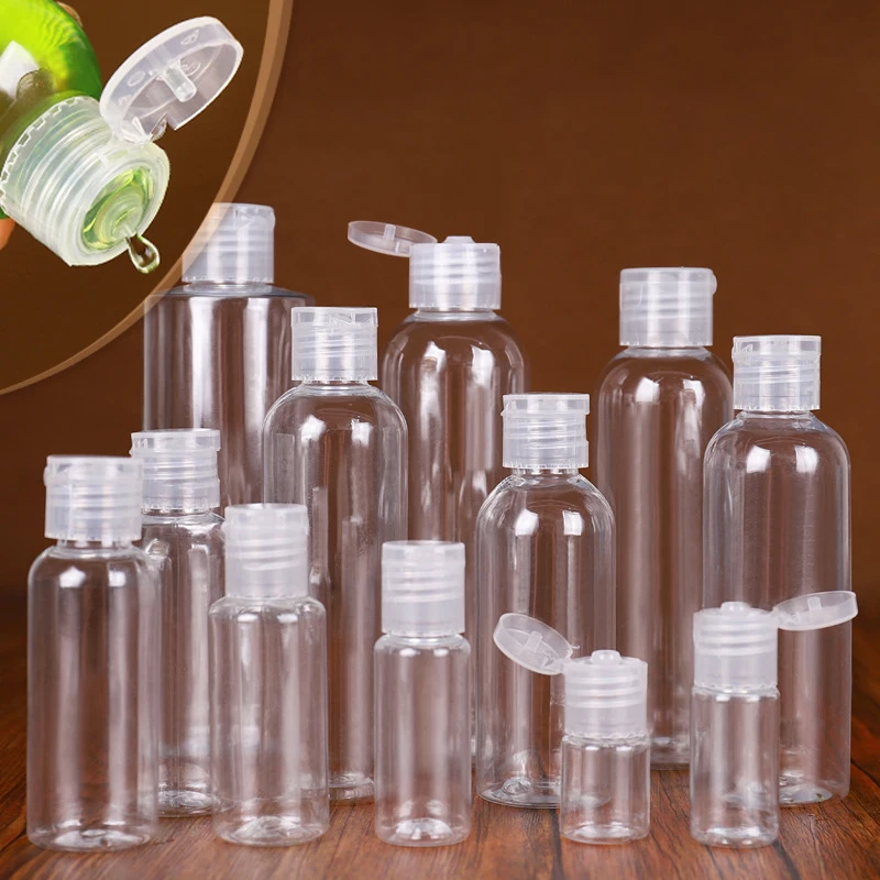 Plastikowe butelki z klapką do kosmetyków i podróży, zestaw 50 szt. Uniwersalny