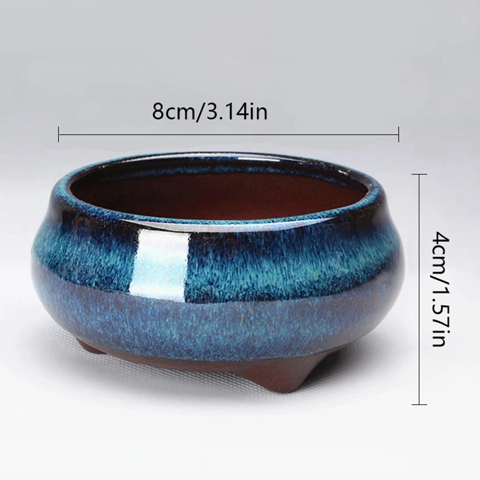 Ceramiczna doniczka na storczyki z otworami Biały