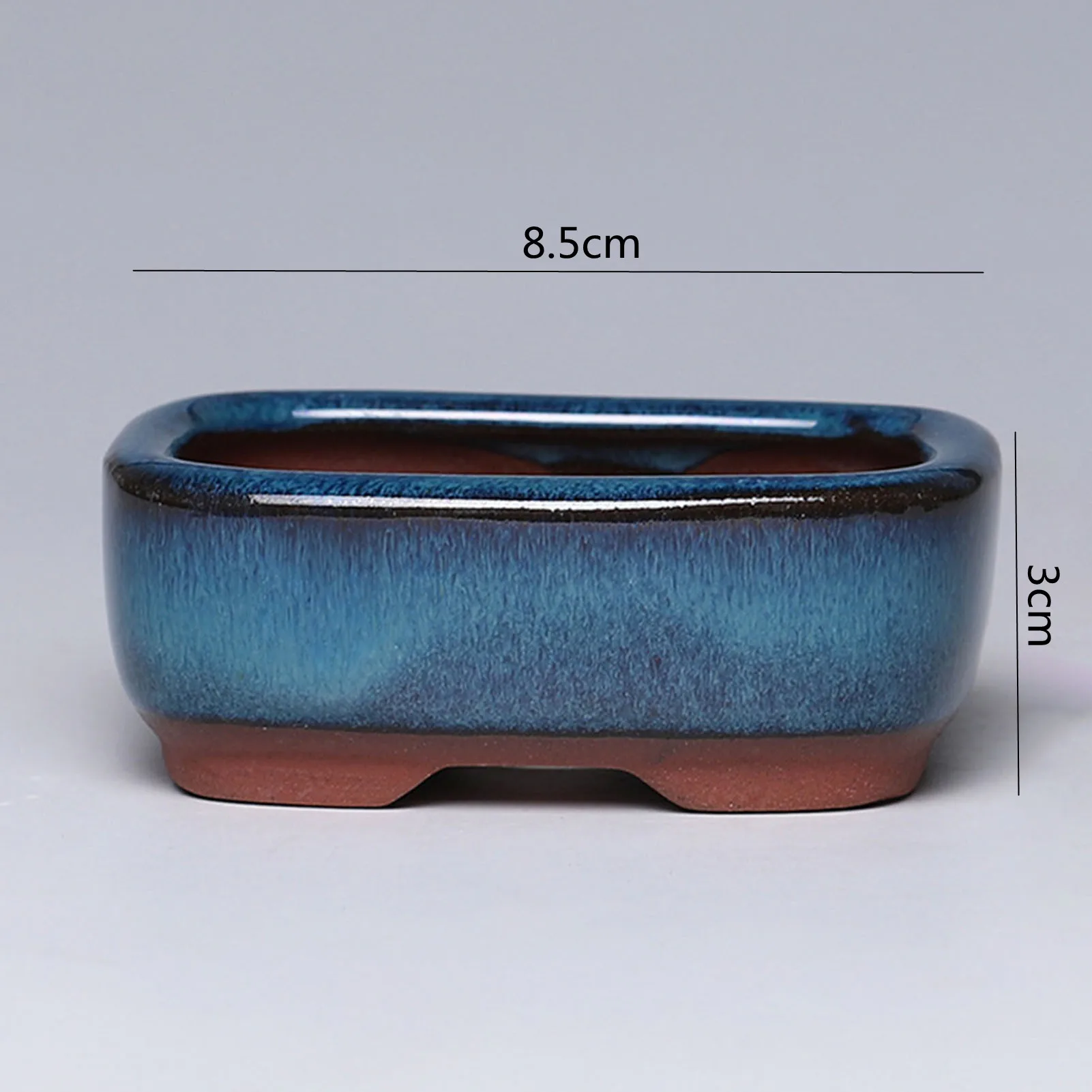 Ceramiczna doniczka na storczyki z otworami Burgundia