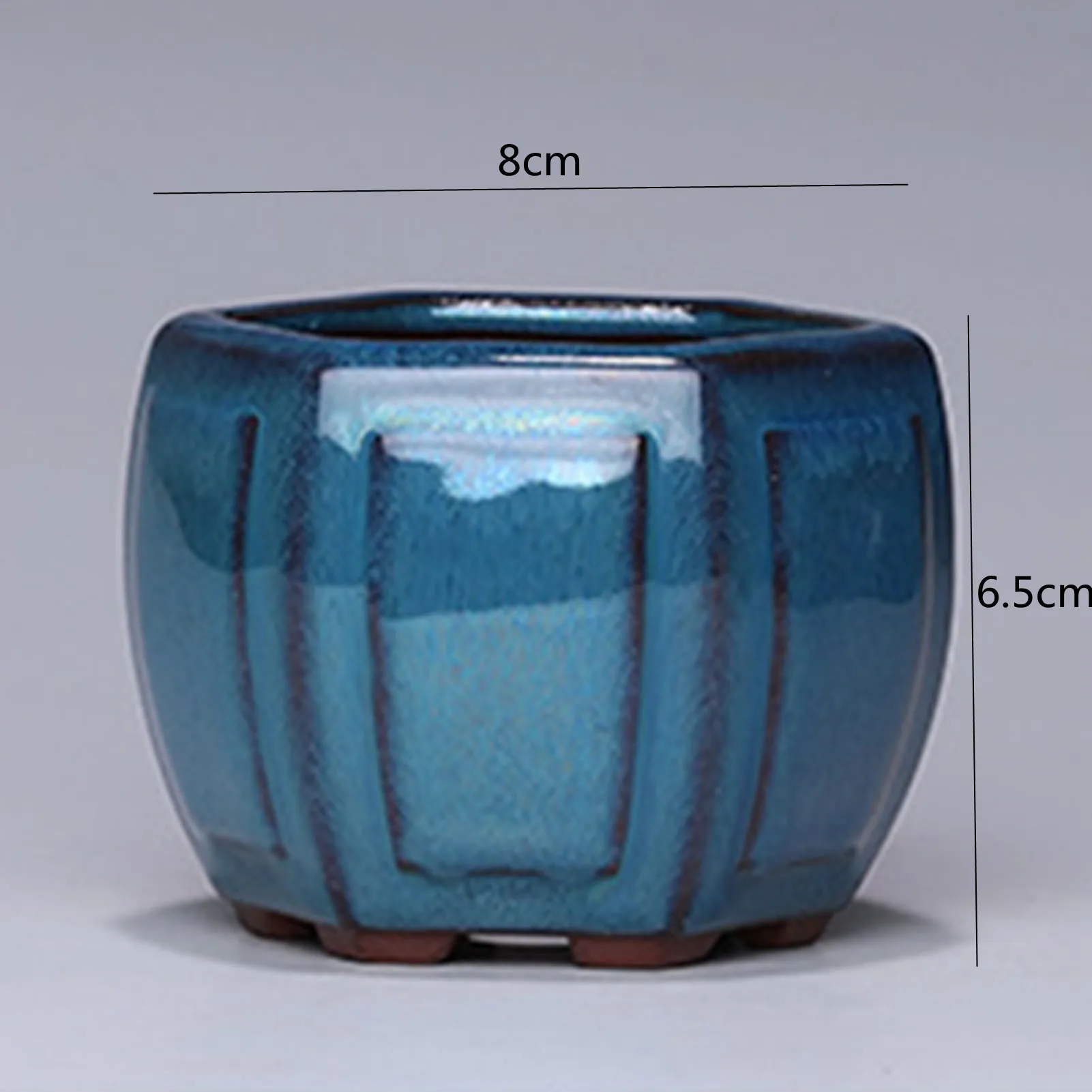 Ceramiczna doniczka na storczyki z otworami żółty