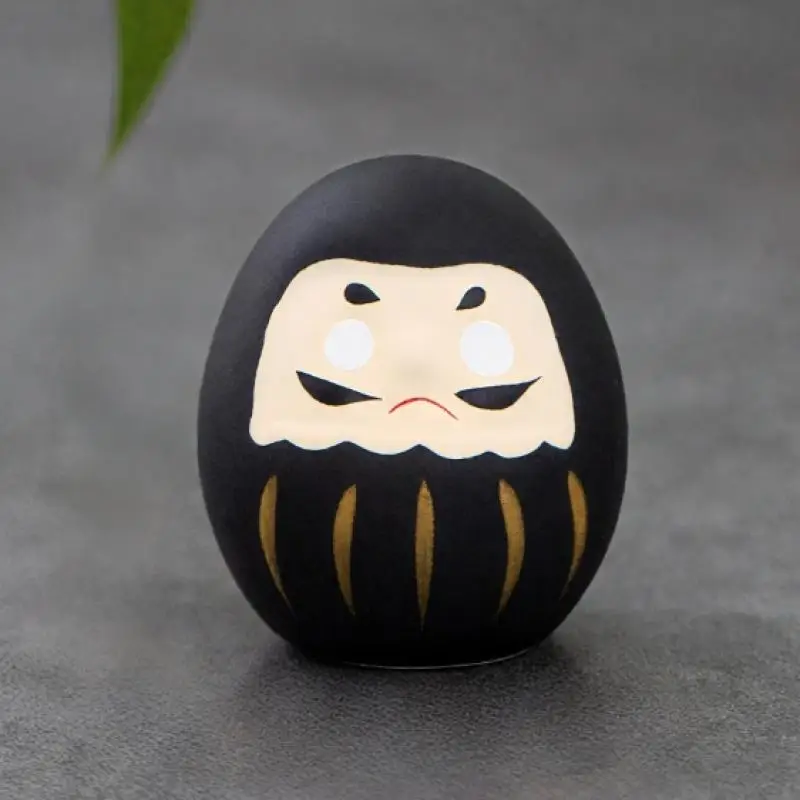 Ceramiczna laleczka Daruma figurka na szczęście Burgundia