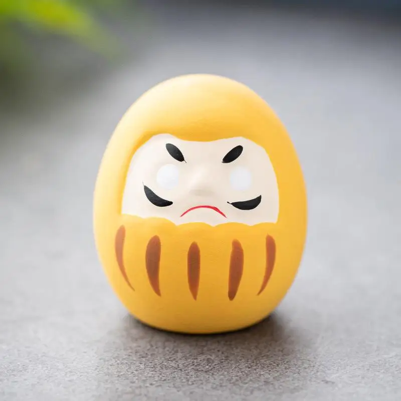 Ceramiczna laleczka Daruma figurka na szczęście Głęboki niebieski
