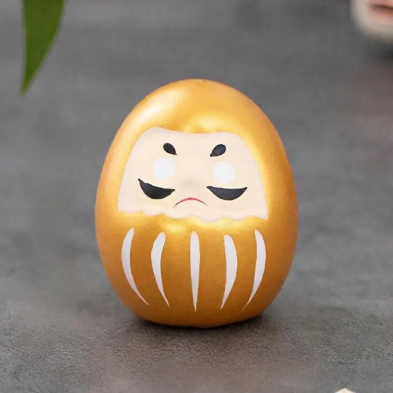 Ceramiczna laleczka Daruma figurka na szczęście Jasnoszary