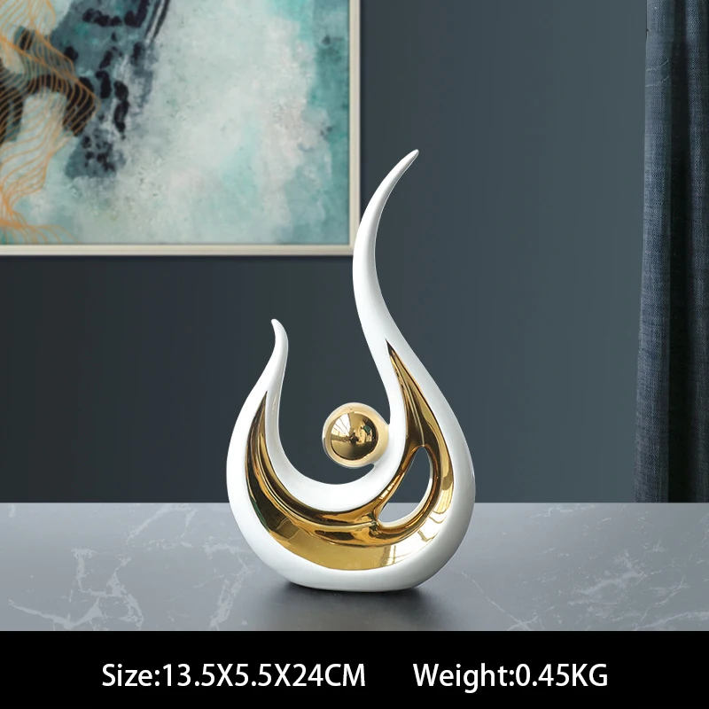 Ceramiczna figurka nordic – luksusowa abstrakcyjna ozdoba salonu i biura Fioletowy/фиолетовый