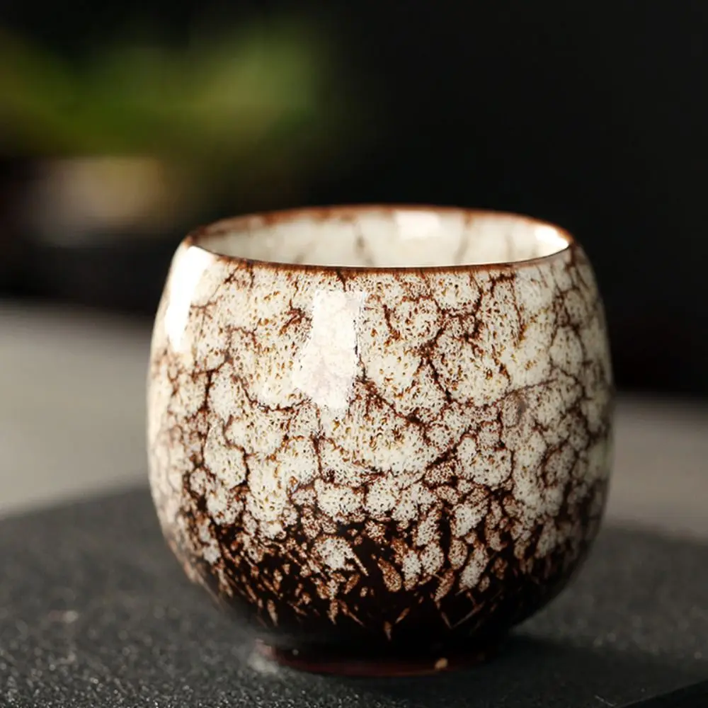 Ceramiczna filiżanka do espresso w stylu japońskim Brązowy
