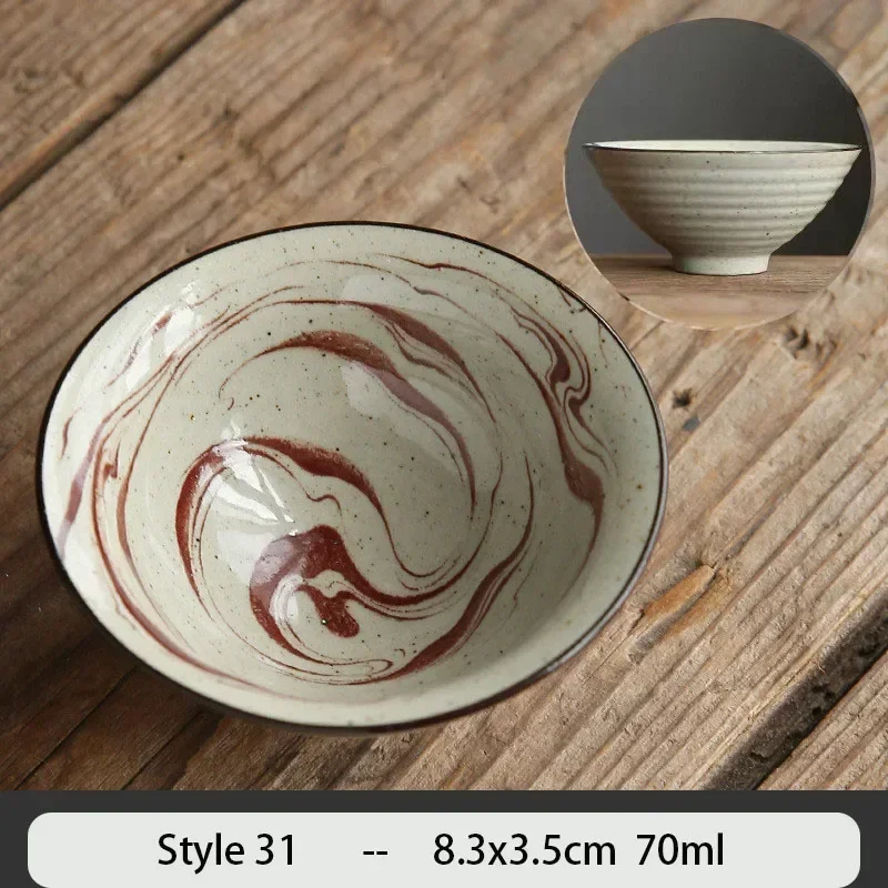 Ceramiczna filiżanka do herbaty 70 ml ręcznie zdobiona kwiatami Szampan