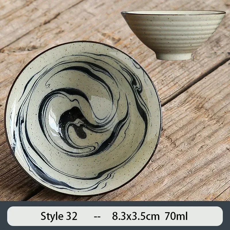 Ceramiczna filiżanka do herbaty 70 ml ręcznie zdobiona kwiatami Zielony fluorescencyjny