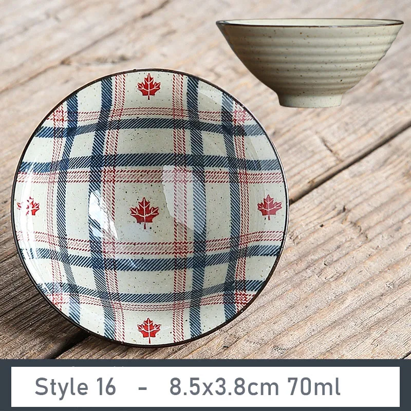 Ceramiczna filiżanka do herbaty z porcelany popiołowej 70 ml — styl retro Wielo