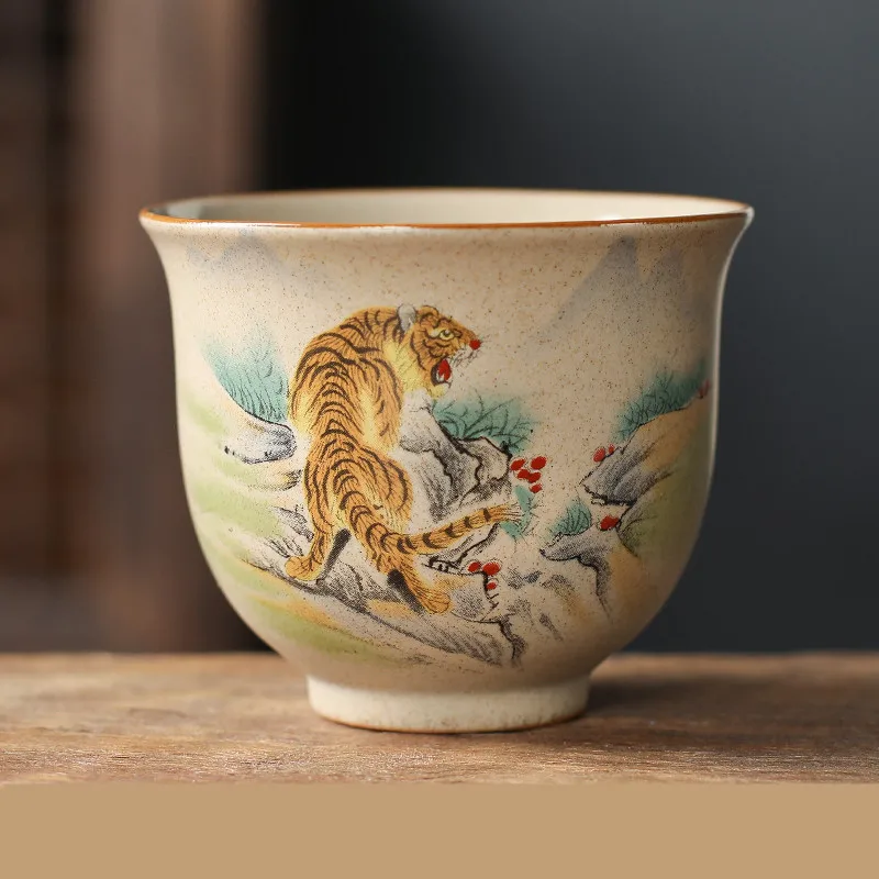 Ceramiczna filiżanka do herbaty chiński zodiak ręcznie robiona Jasny