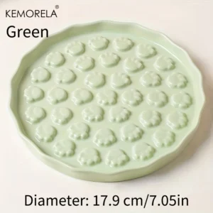 Ceramiczna mata-miska do wolnego jedzenia dla kota Biały