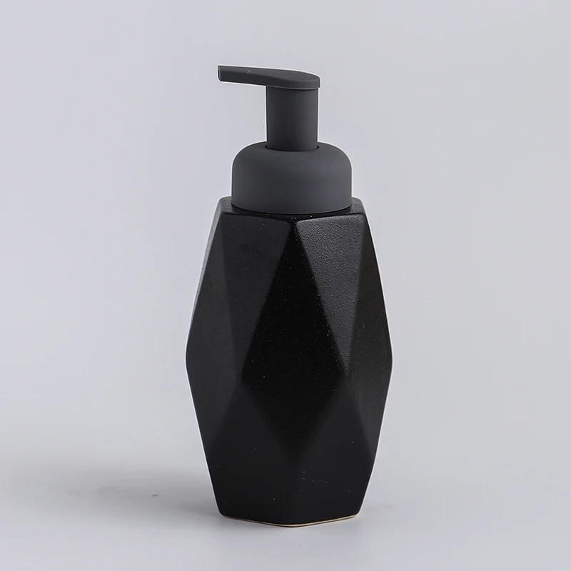 Ceramiczny dozownik mydła w piance na blat Czarny 440ml